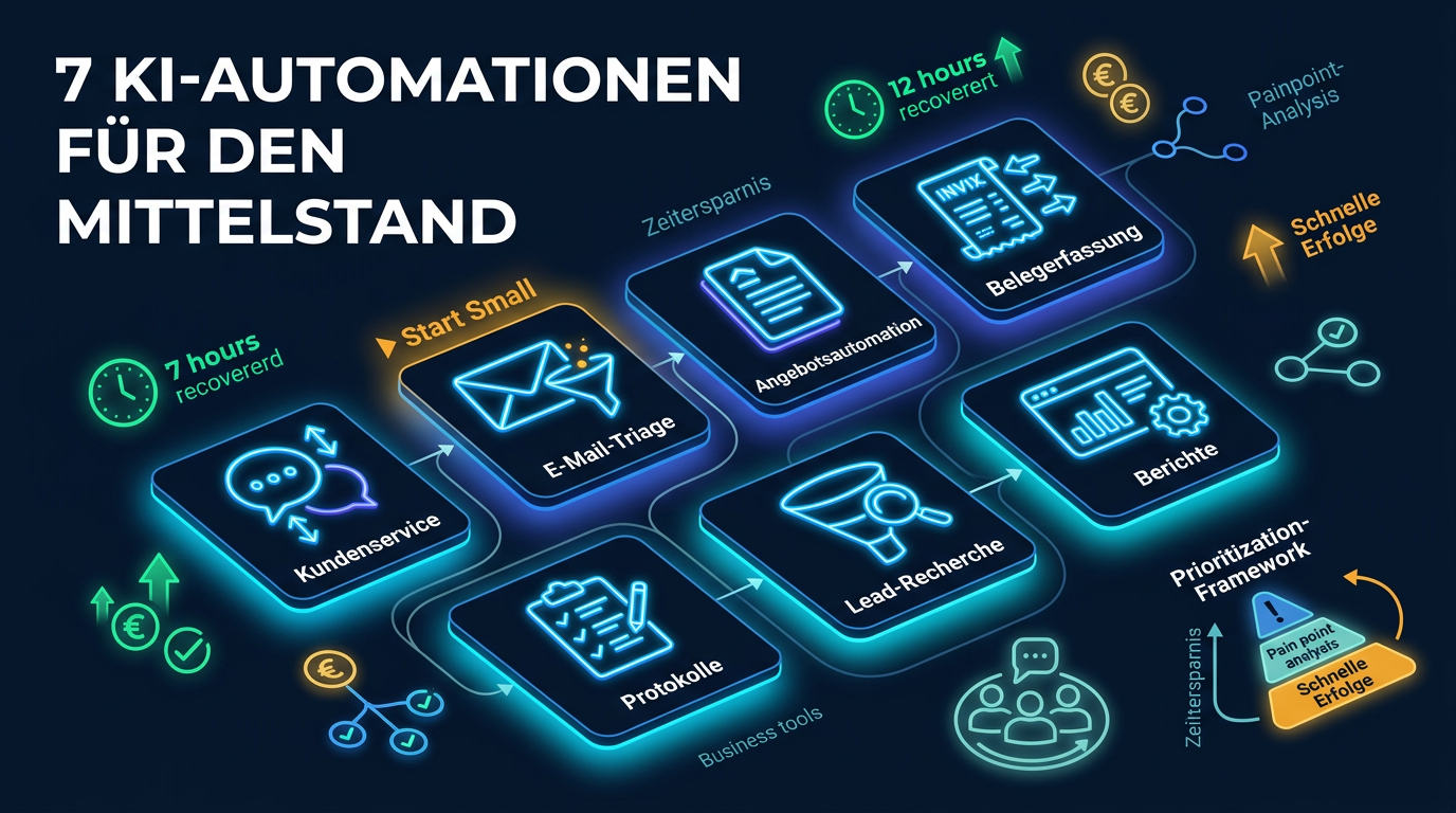 Mehrere automatisierte Geschäftsprozesse in einem mittelständischen Unternehmen
