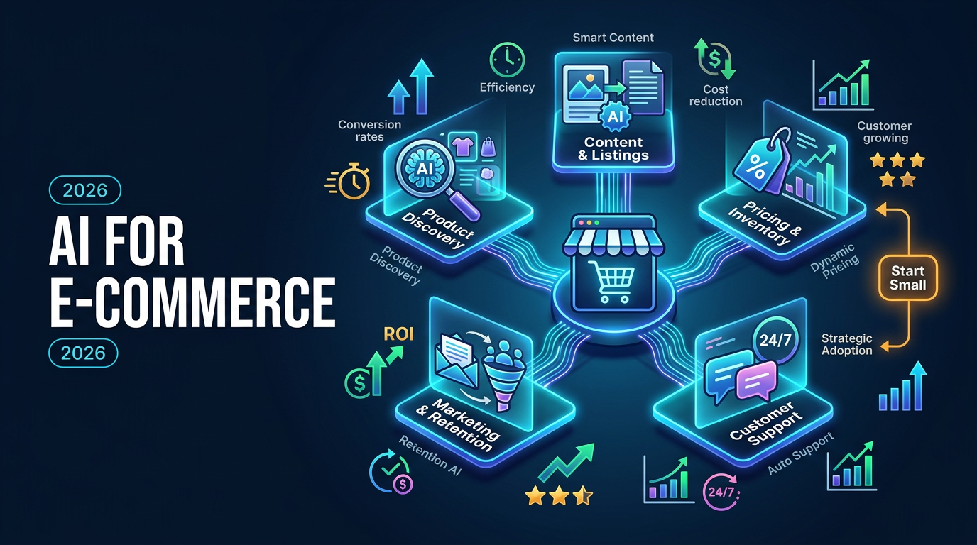 IA para e-commerce em 2026: onde ela realmente ajuda e como começar