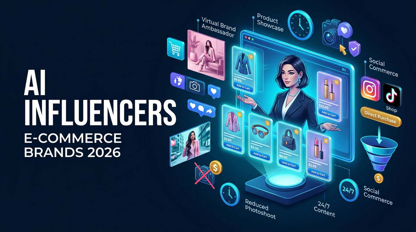 Influenciadores de IA para marcas de e-commerce em 2026: um embaixador virtual para os seus produtos