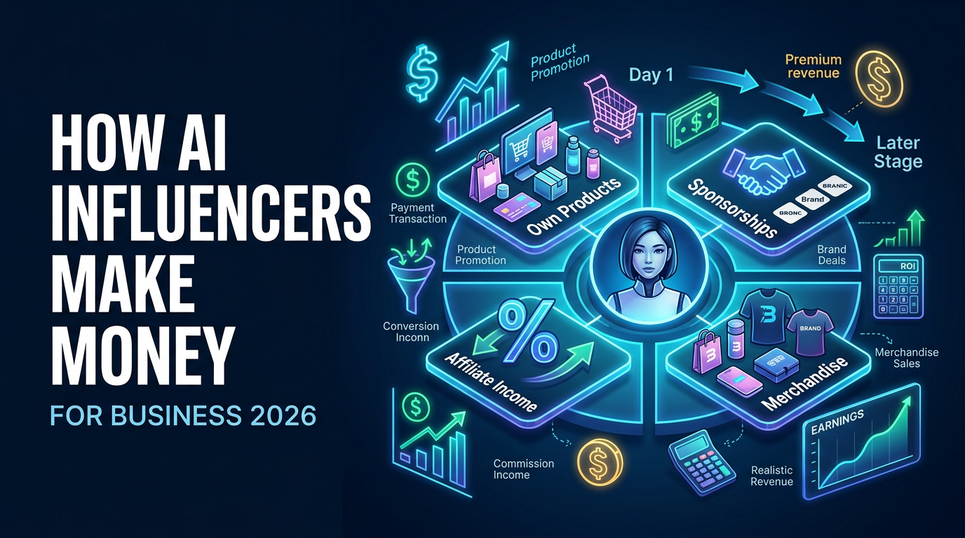 Cómo ganan dinero los influencers de IA para un negocio en 2026